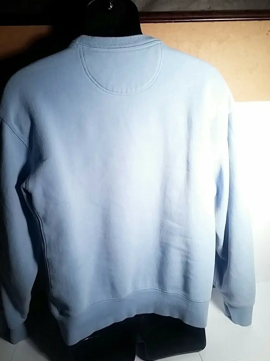 MEN'S IZOD large sky blue/LIGHT PURPLE sweatshirt, SZ. LARGE. 82%, 18% POLYESTER by IZOD