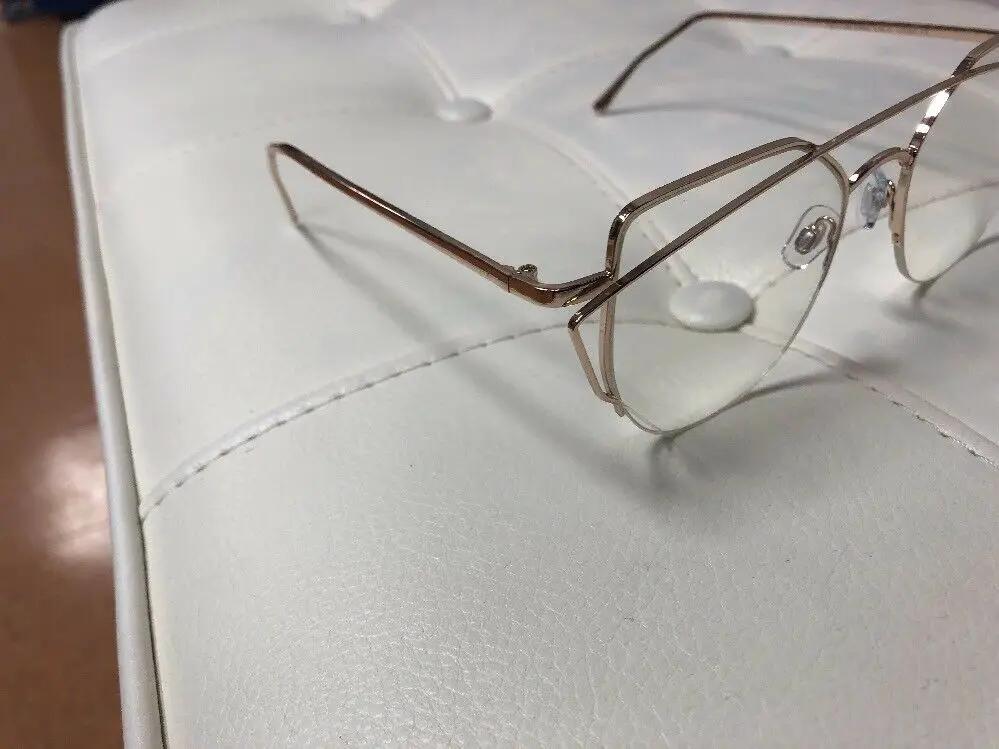 Gold Oversized Rim Vanity Glasses by Unbranded