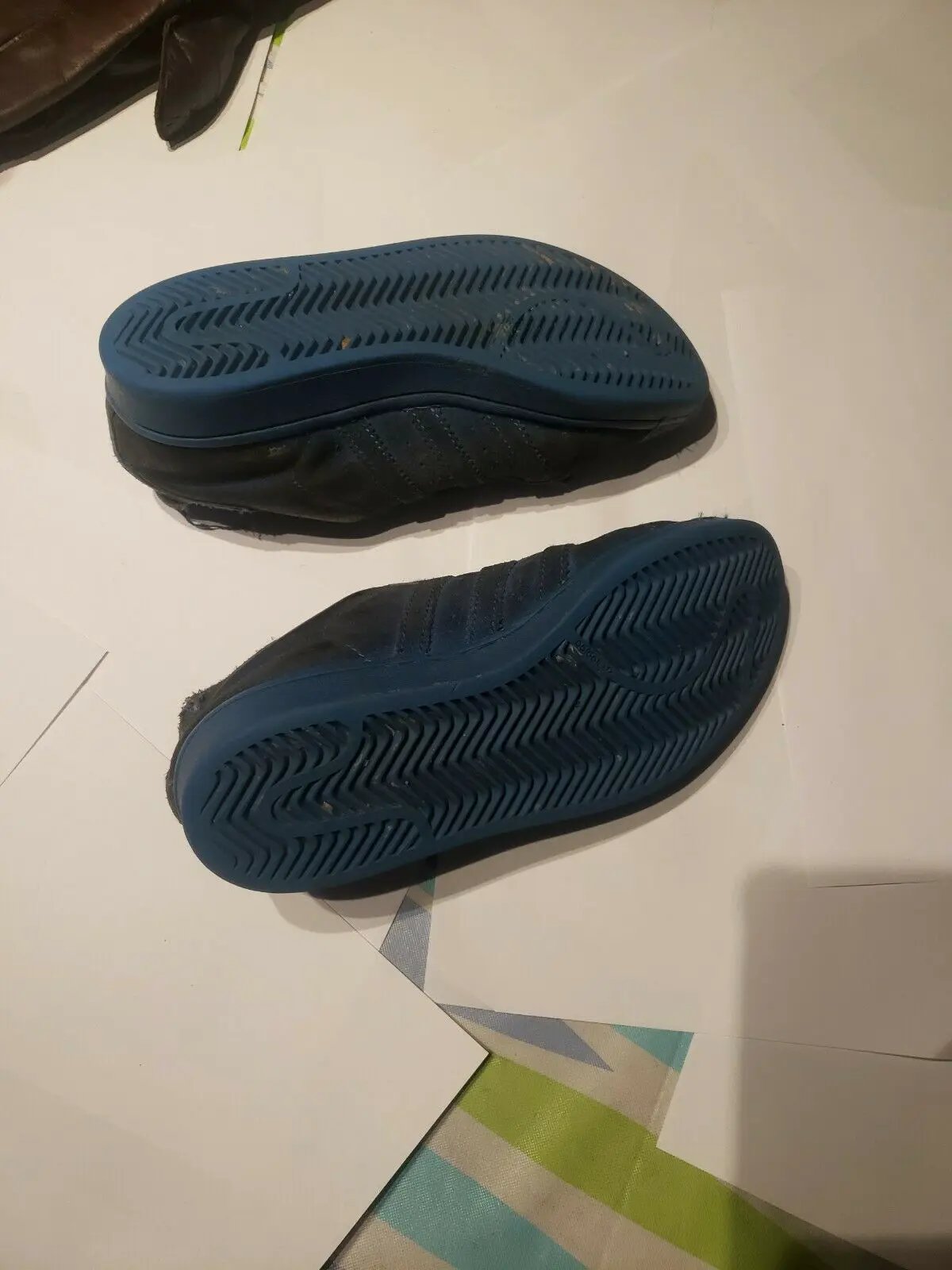 Blue Suede Shell Toe Adidas SZ. 4 1/2️ by adidas