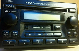 W/code 1998-02 HONDA CR-V RADIO Accord 6 disc CD cassettee player 39100-S84-A300