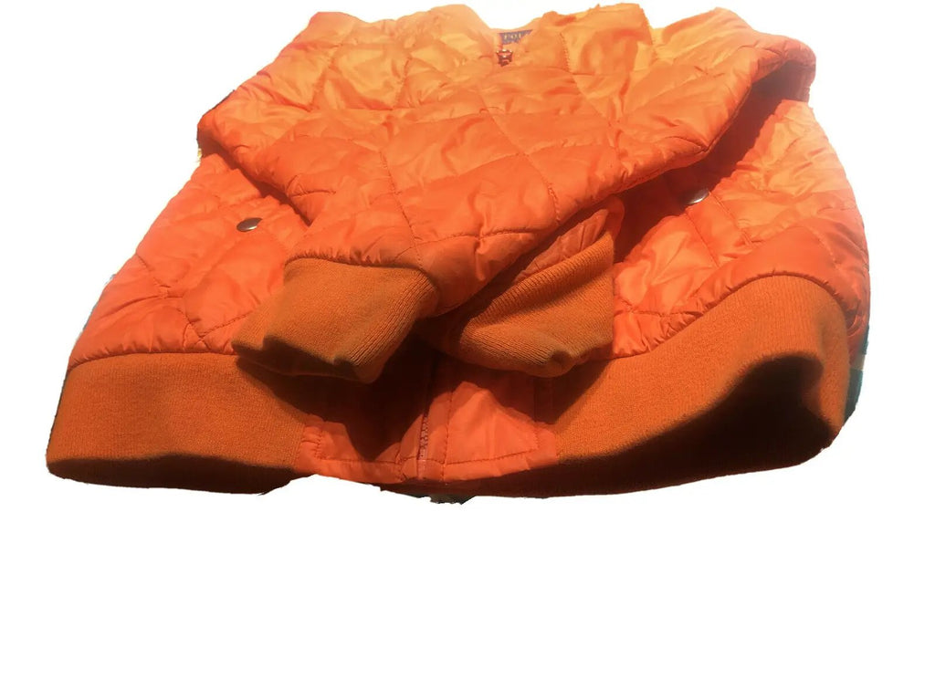 Polo Ralph Lauren Quilted Nylon Bomber Jacket Baby Boy Orange Sz 8 by Polo Ralph Lauren
