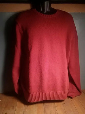 Men's Croft and Barrow shirt rust color sweater size large, RN:73277, BURGANDY