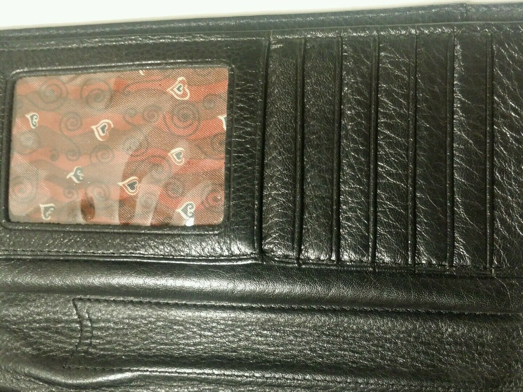 Brighton black and brown croco print clutch size 7.5 /6