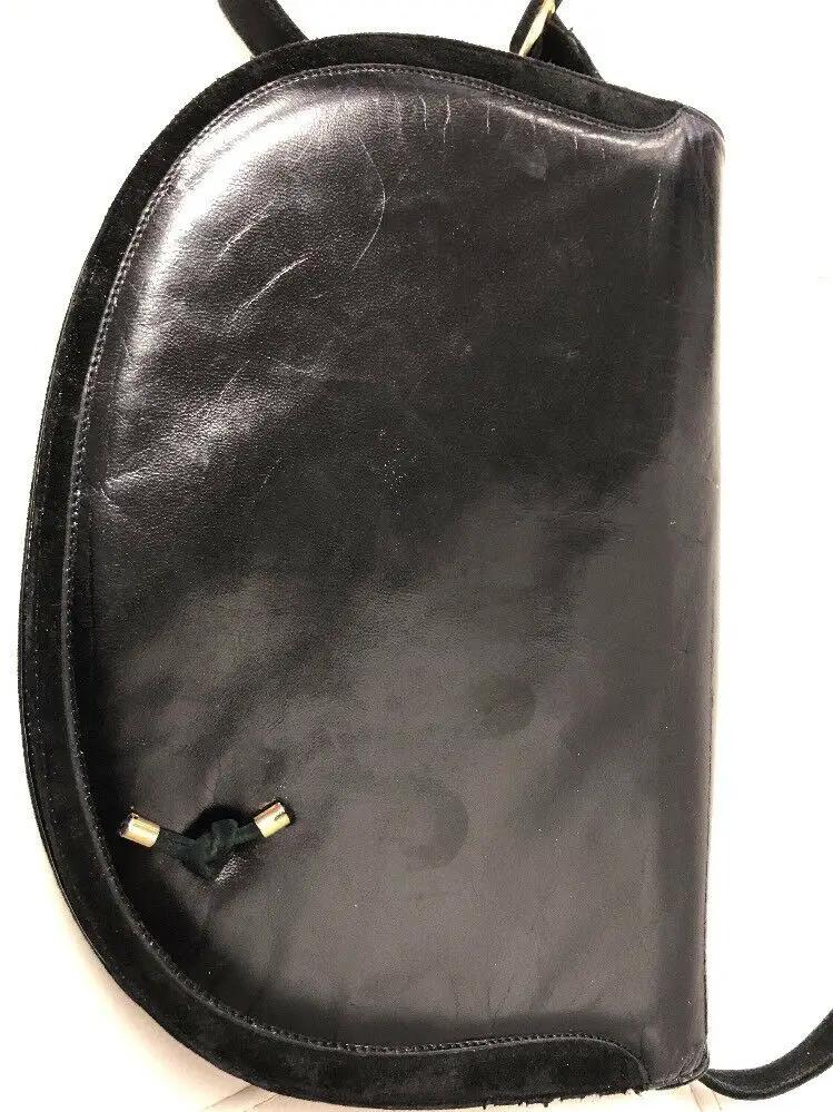 Bally Saddle Bag Glovetanned Leather Black Crossbody Shoulder Bag by Bally