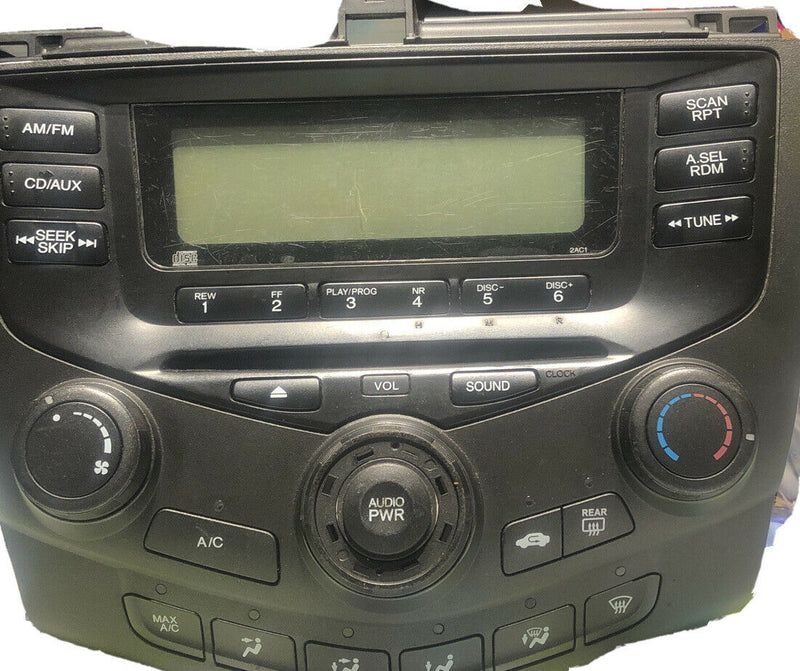 03-07 Honda Accord Sedan CD Player Radio Receiver w/ AC Climate Controls 2AC1 OE