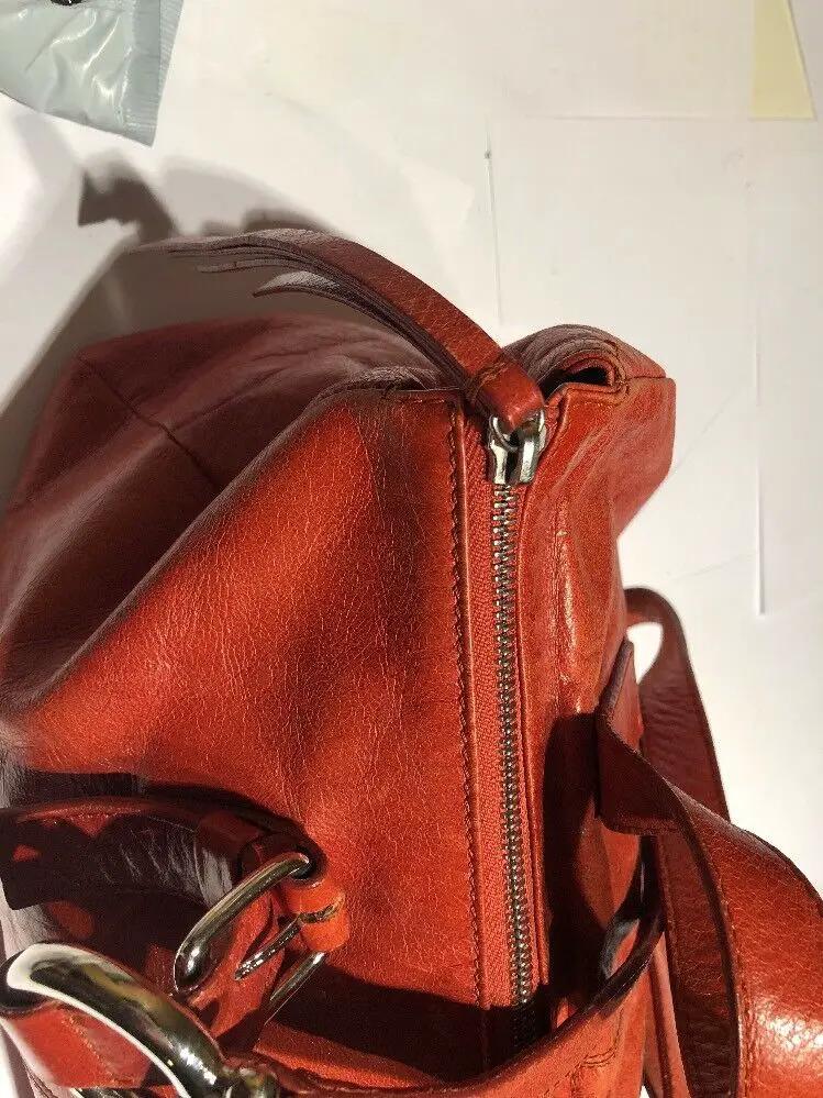Francesco Biasa Orange Leather Satchel Bag by Francesco Biasia