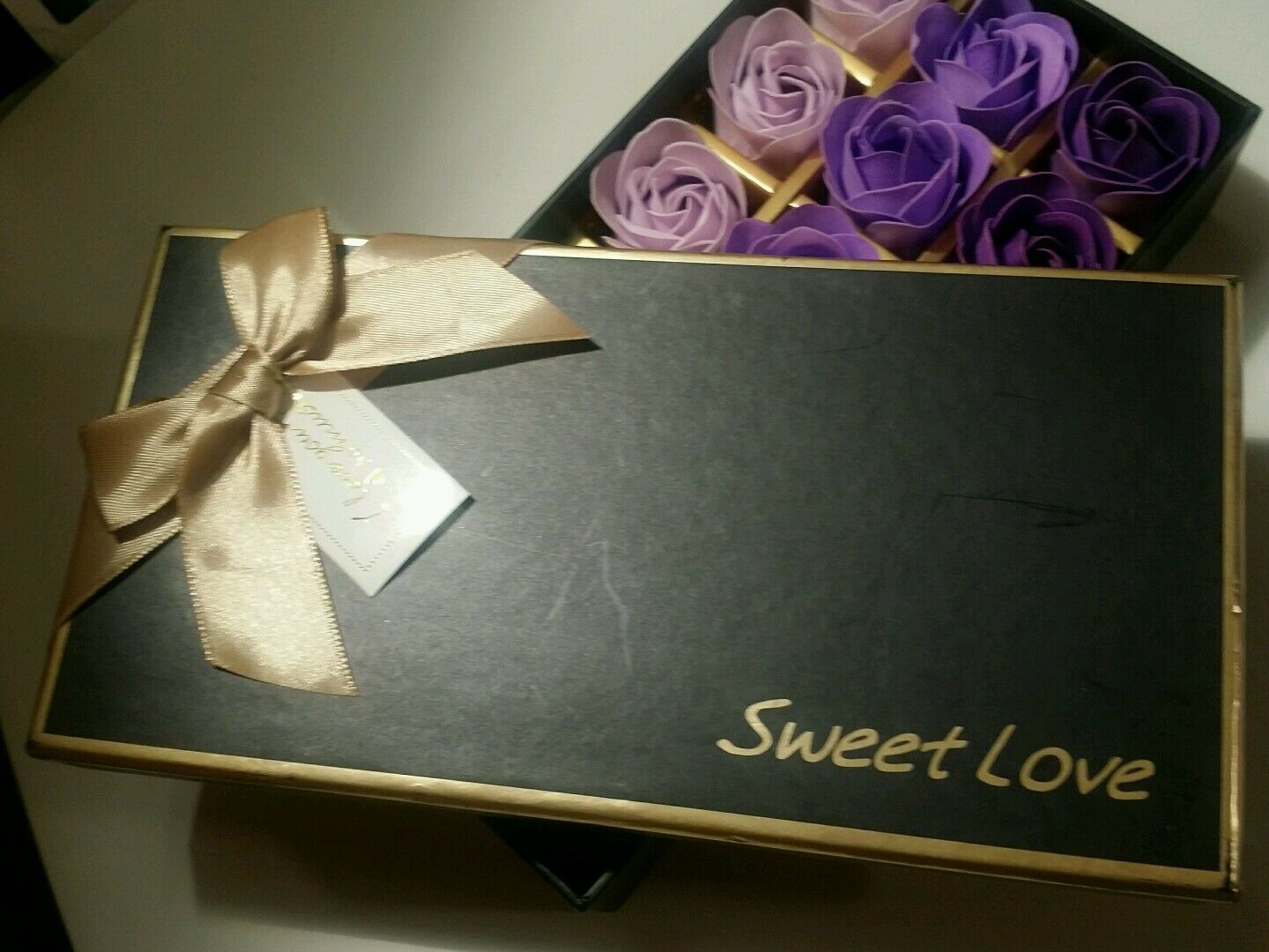 Sweet love a box of rose petals perfect for valentines.