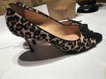 Manola Blahnik Size 41.1/2 Leapord Print  Peep Toe Shoes/10.5