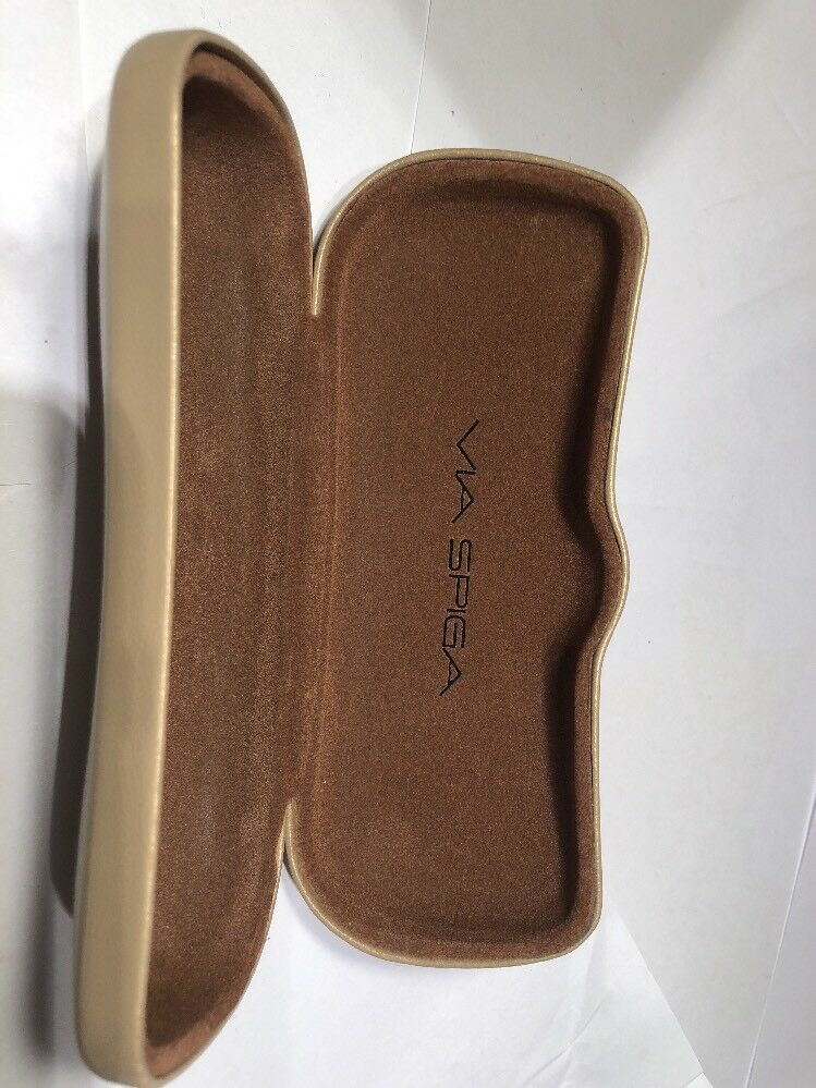 Via Spiga Beige Eye Glass Case Sunglasses case
