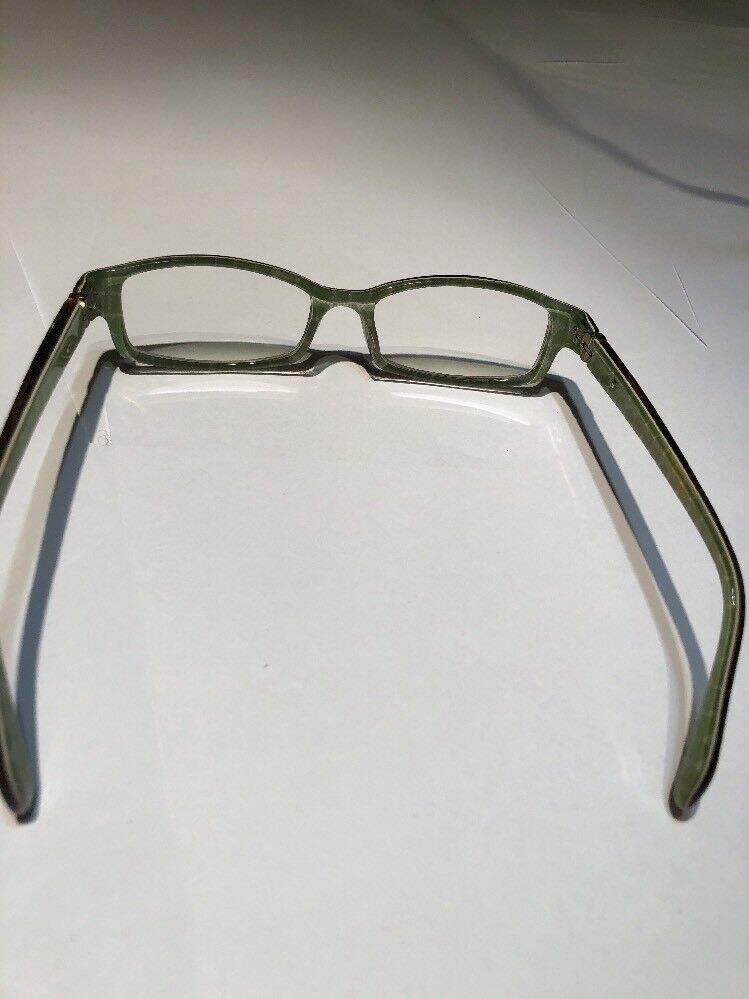 Kate Spade  Brown And Green Rectangular Eyeglass Frames 135mm