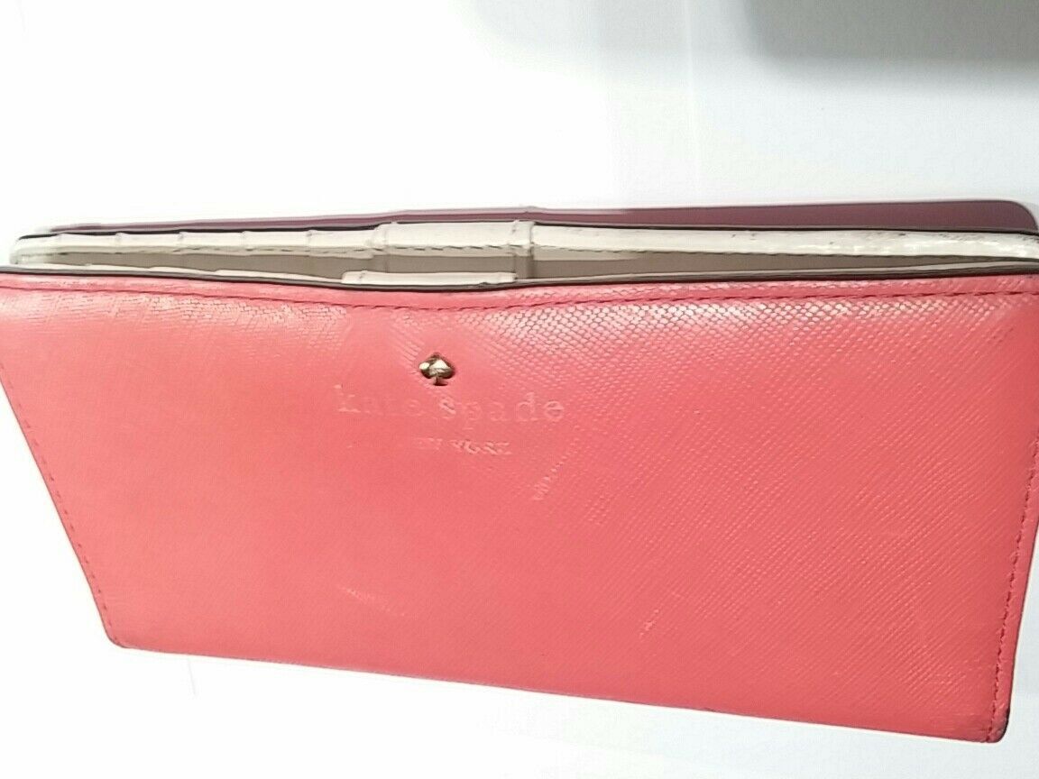 Kate Spade NY  Rouge Pink Stacy Cedar Street Snap Leather Wallet