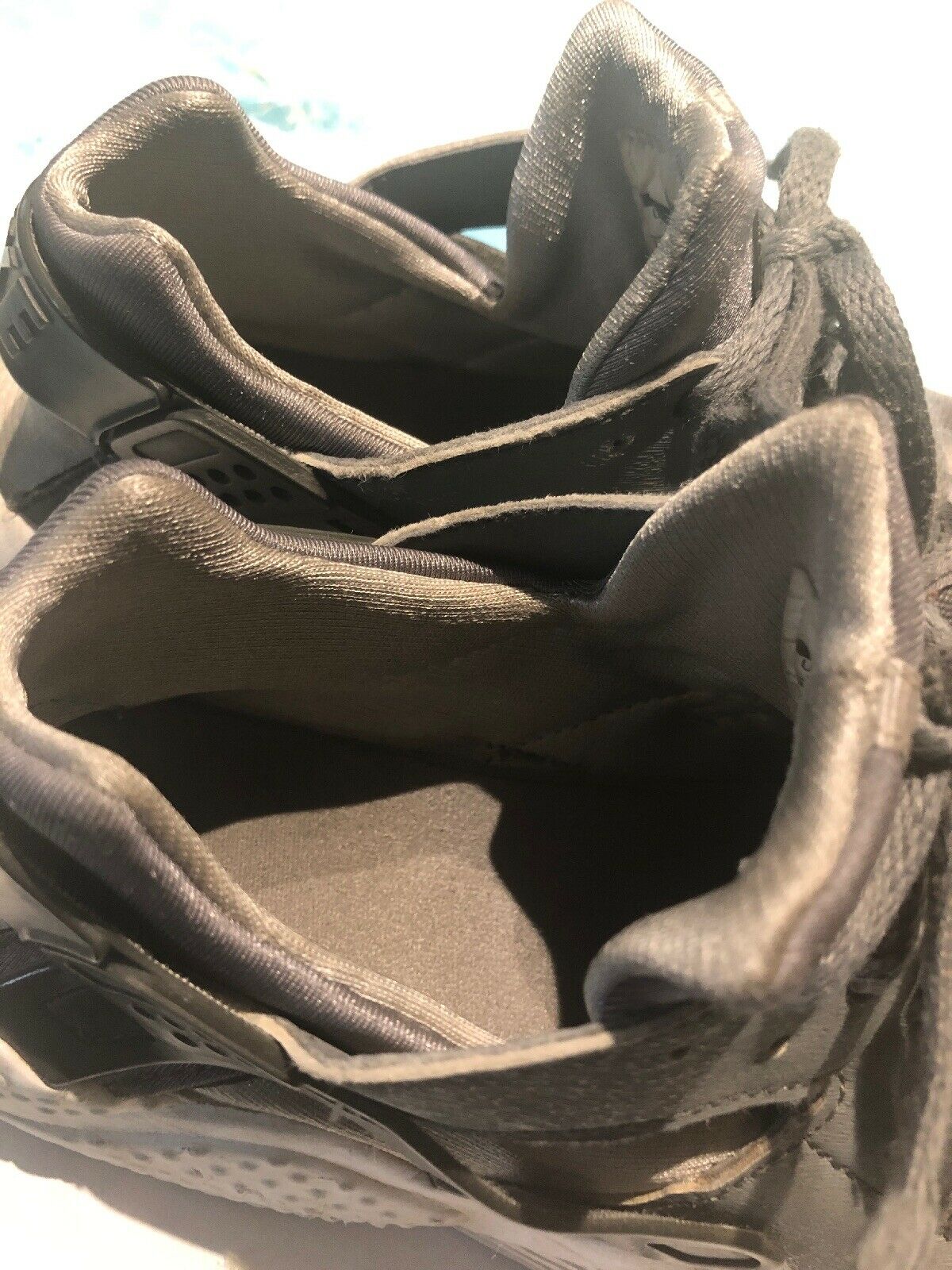 Nike Huarache Run Little Kids Wolf Grey & Sunset Pulse Green  Shoes Youth Size 1