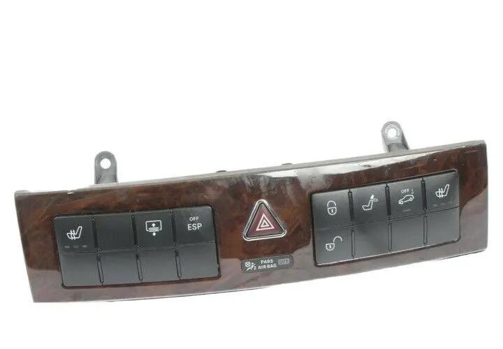 2905-07 Mercedes W203 C240 Dash Heated Seat Hazard Light Switch Control Wood OEM by Mercedes-Benz