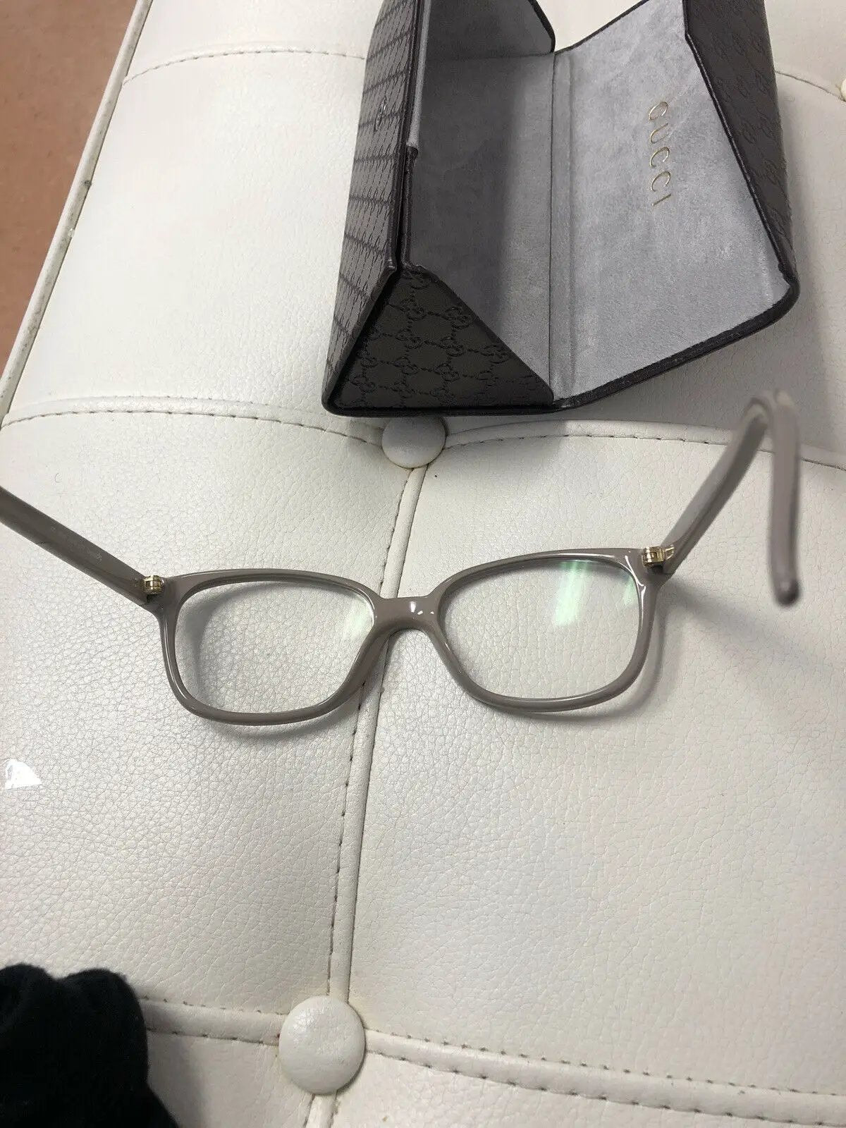 NICE Gucci GG 0192OA Rx Eyeglasses FRAMES 001 Black 49[]20-150 Gold C438 by Gucci