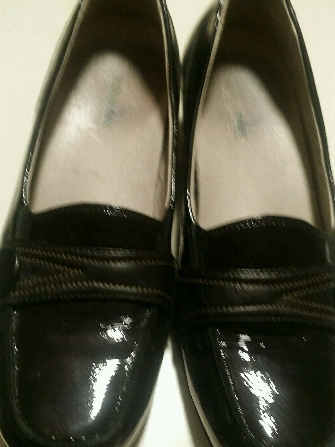 Waldlaufer black patent leather loafer shoes size 5.5