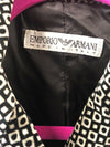 Emporio Armani Womens Gray Blue Stripe Double Breasted Blazer Sz 42