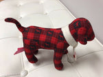Victoria's Secret Love Pink Red Plaid Flannel Scarf Plush Dog Mini Small 6"