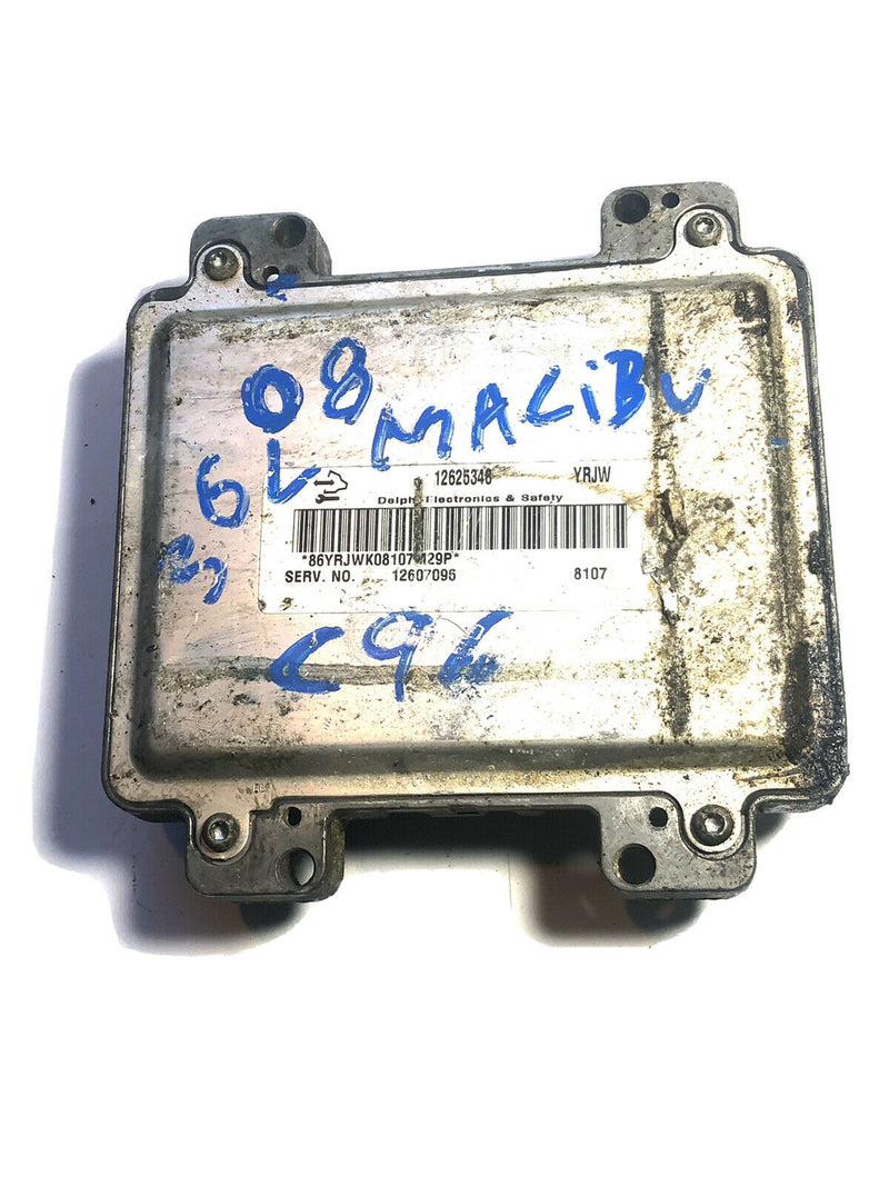 08-10 CHEVROLET MALIBU ENGINE COMPUTER MODULE ECU ECM 12625348 12607096 YRJW OEM