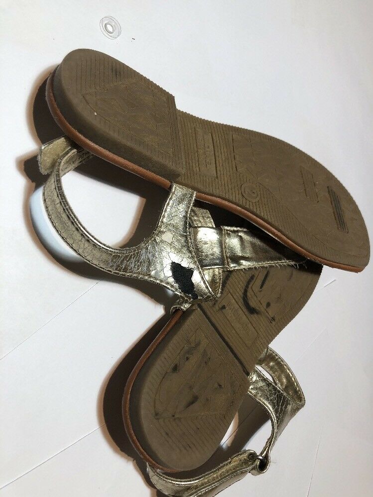 Michael Kors Youth Gold Bling Thong Sandals Size2