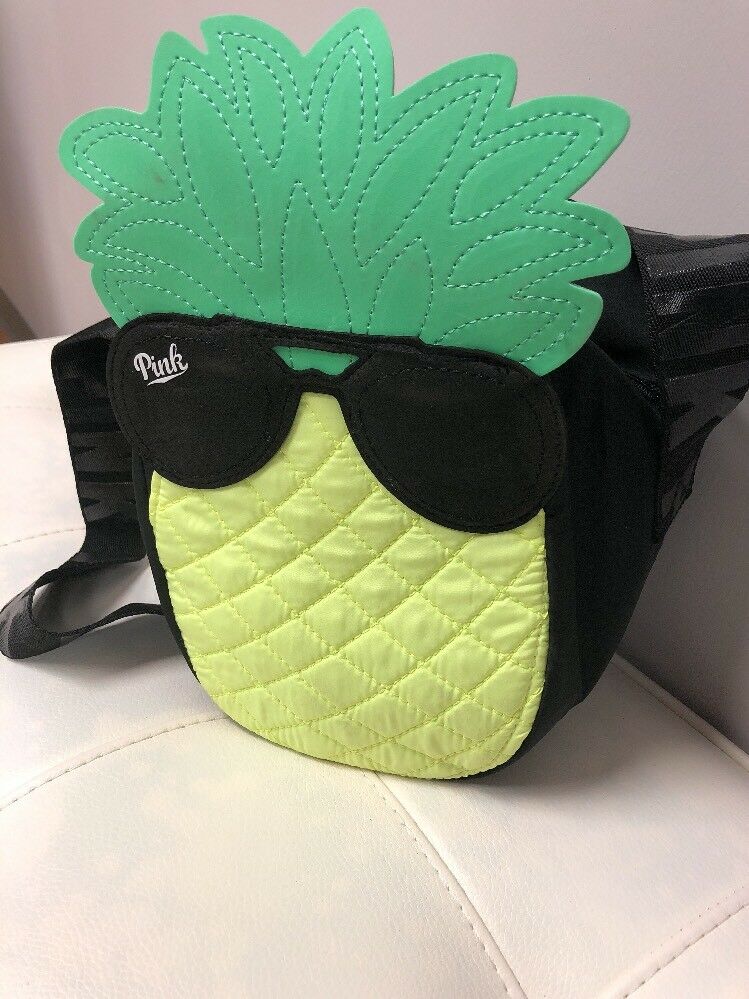 NWT Victorias Secret PINK Summer PINEAPPLE Fruit Cooler Bag Lunch Box