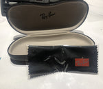 Rayban Sunglasses Eyeglasses Optical Hard Case with Cleaning Cloth - Black