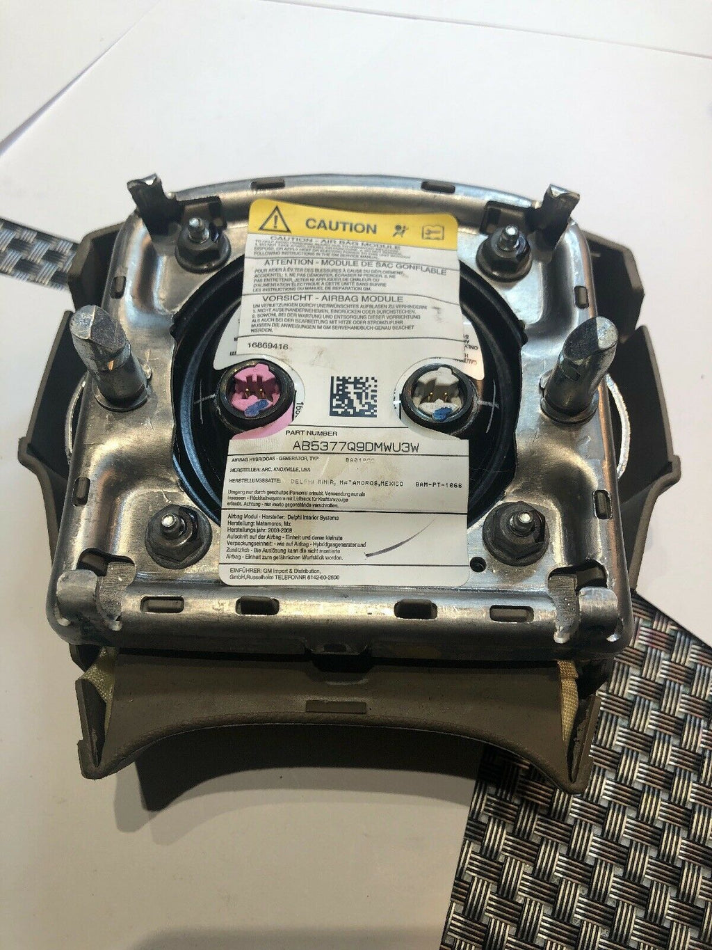 2003-2006 GMC SIERRA 1500 2500 3500 DRIVER AIR BAG TAN USED OEM!