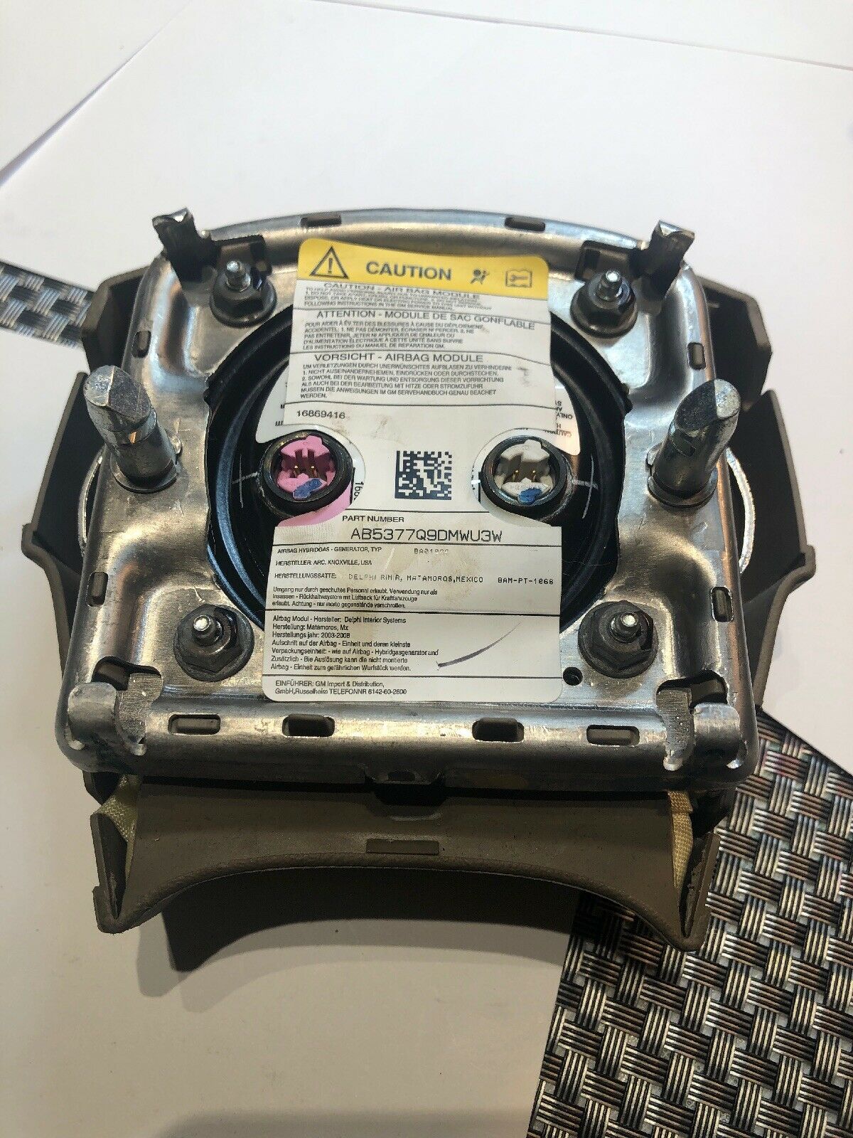 2003-2006 GMC SIERRA 1500 2500 3500 DRIVER AIR BAG TAN USED OEM!