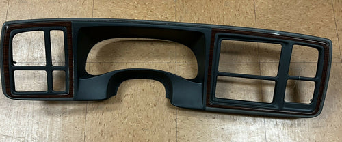 2002 Escalade - Wood Grain 1.5 Din Dash Trim Bezel OEM Gray Radio Heater Control