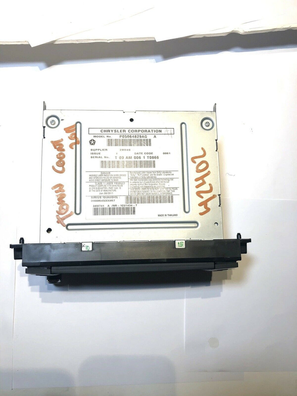 2011 Dodge Ram 1500 2500 3500 AM FM CD DVD Player Radio Receiver W/ NAV ID RHB