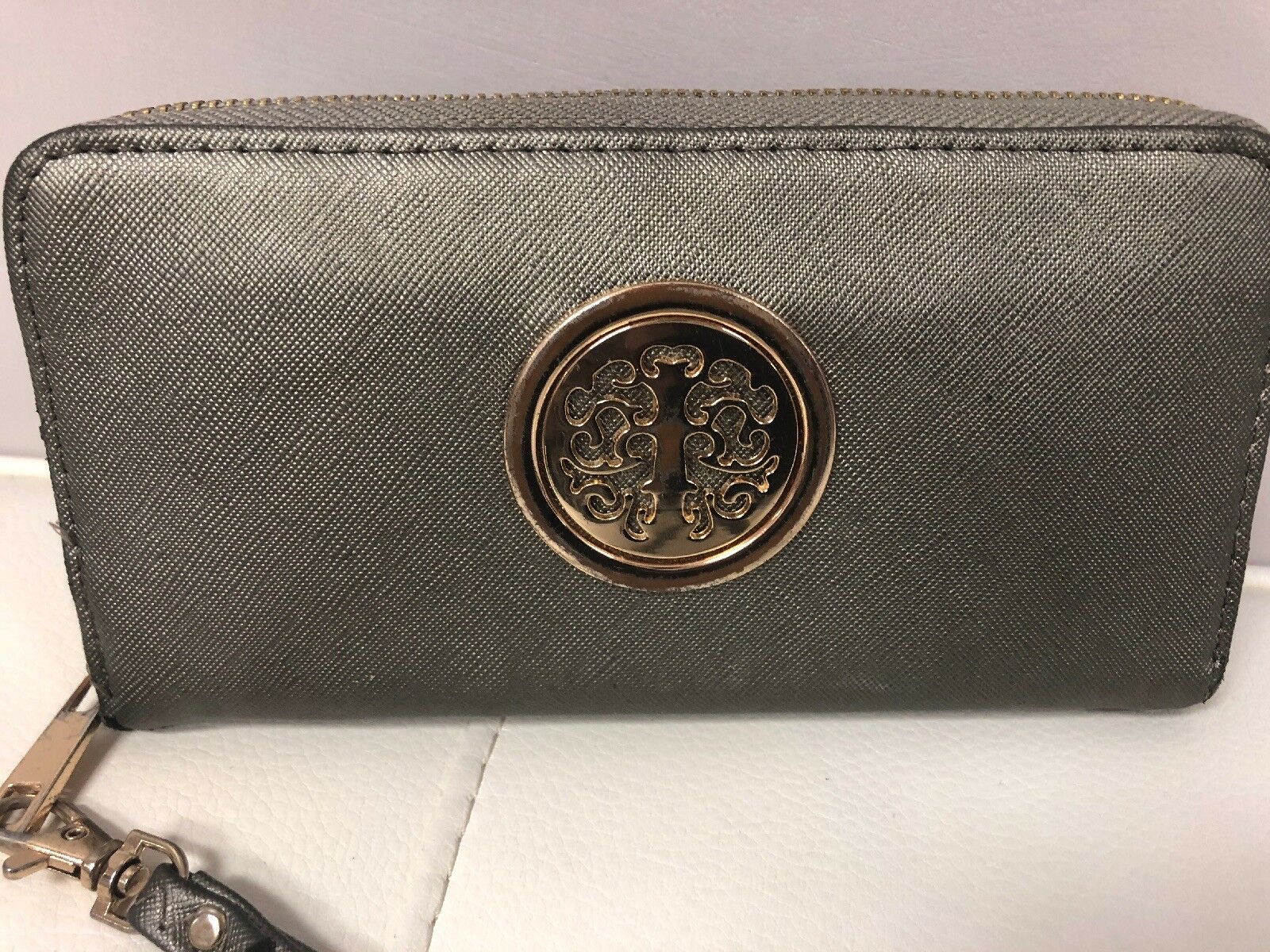 Silver Pewter Wristlet