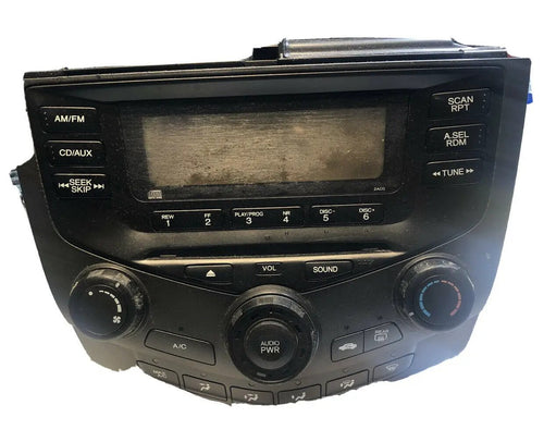 Audio Equipment Radio AM-FM-6 CD 6 Disc 120 Watt Fits 03-07 ACCORD 731423 by HONDA