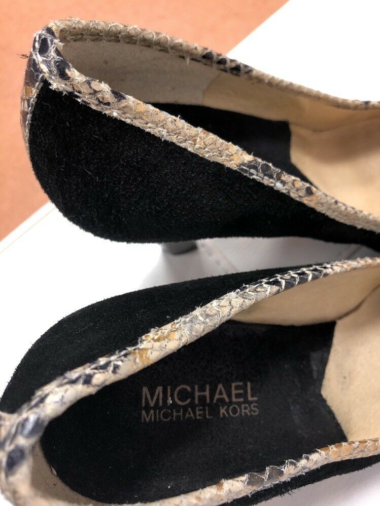 Michael Kors Black Suede Leather High Heels Shoes Pumps Size 10M