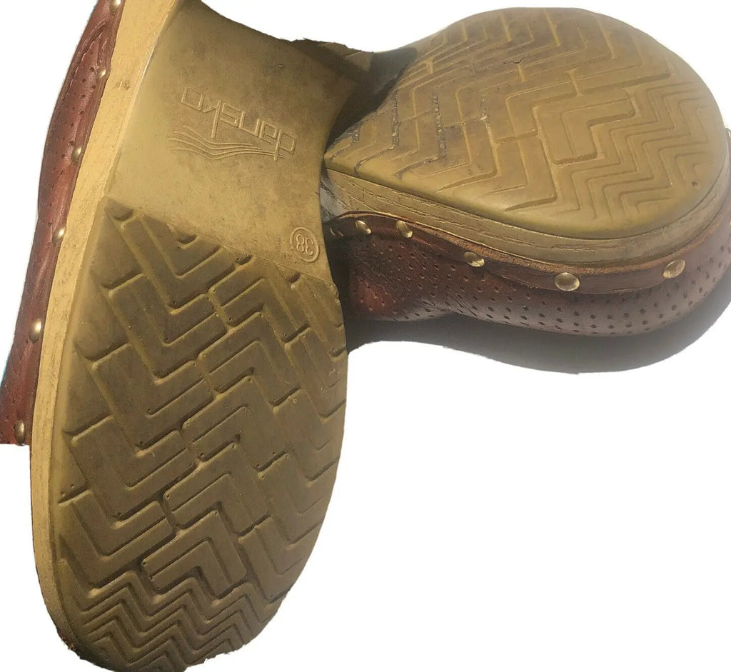 Dansko Women's Brown Nursing Clogs Professional Shoes Size 38 Genuine Authentic by Dansko