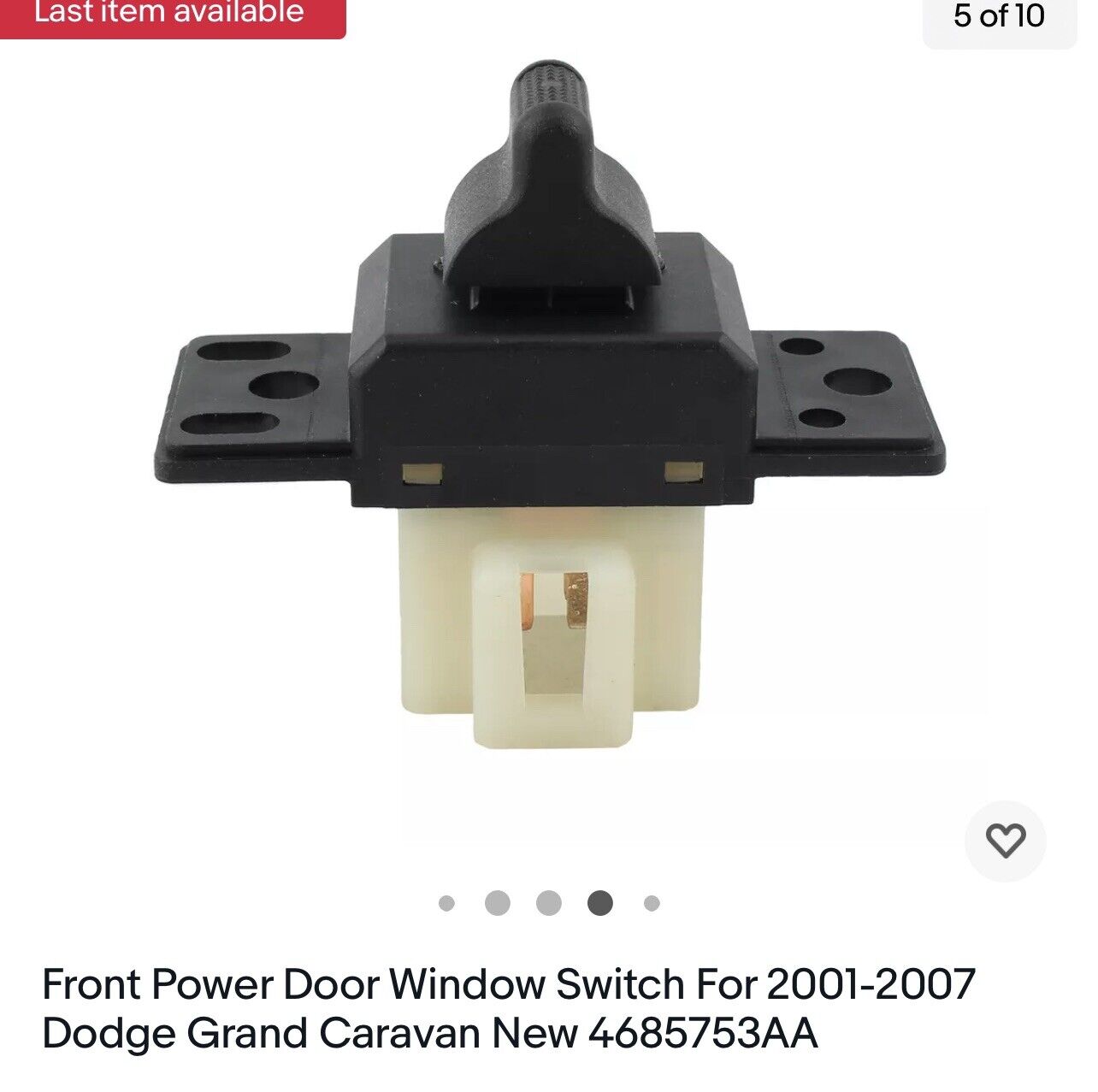 Front Power Door Window Switch For 2001-2007 Dodge Grand Caravan New 4685753AA