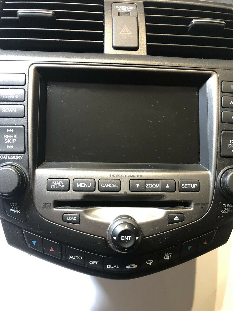 2004-2007 Honda Accord Navigation GPS Screen Radio 6 CD Player With Center Vent/