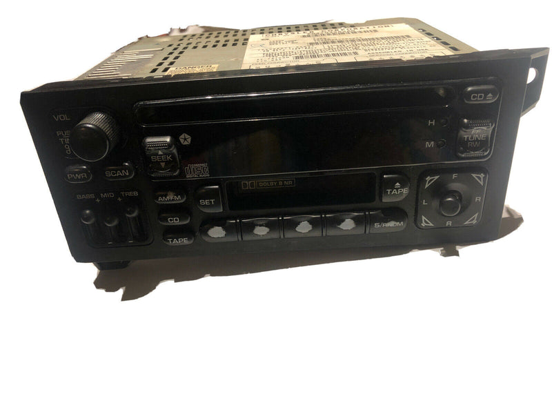 Genuine OEM Dodge Jeep Chrysler AM FM Radio CD & Cassette Player | P04704383AH