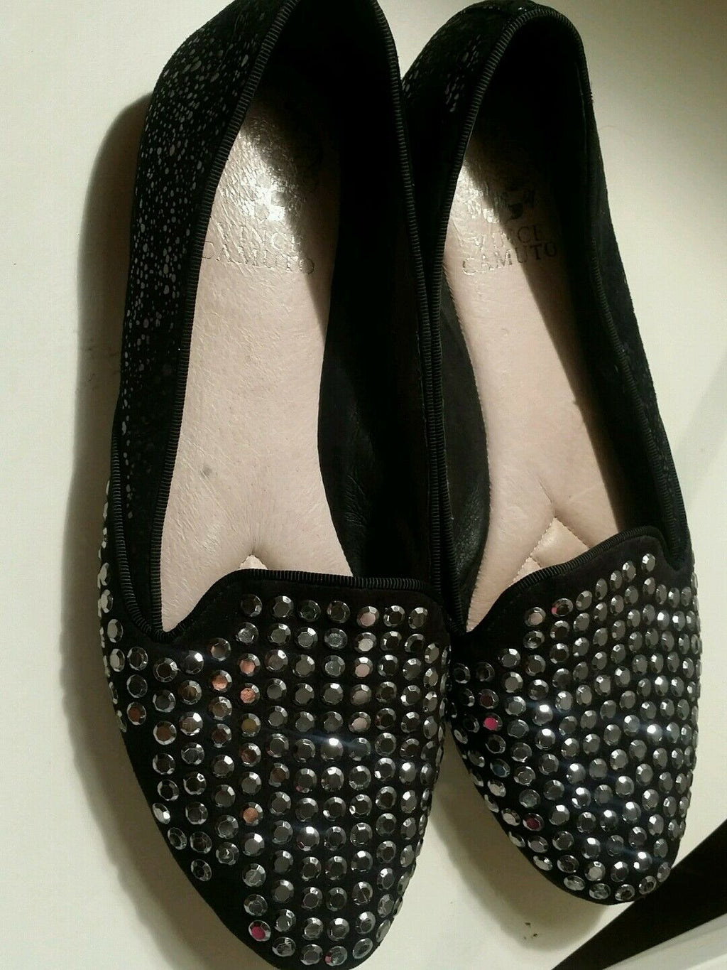 vince camuto black studded flats size 7m