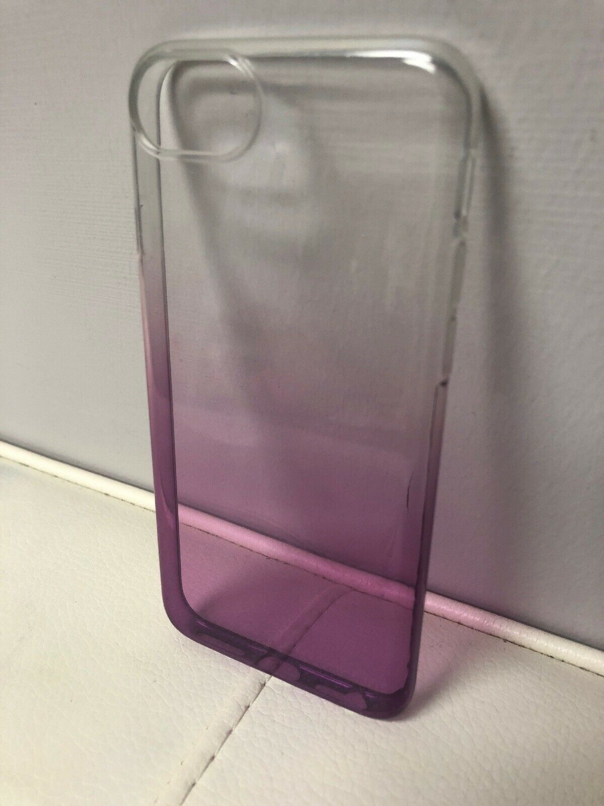 Iphone 6/7clear And Purple Phone Case