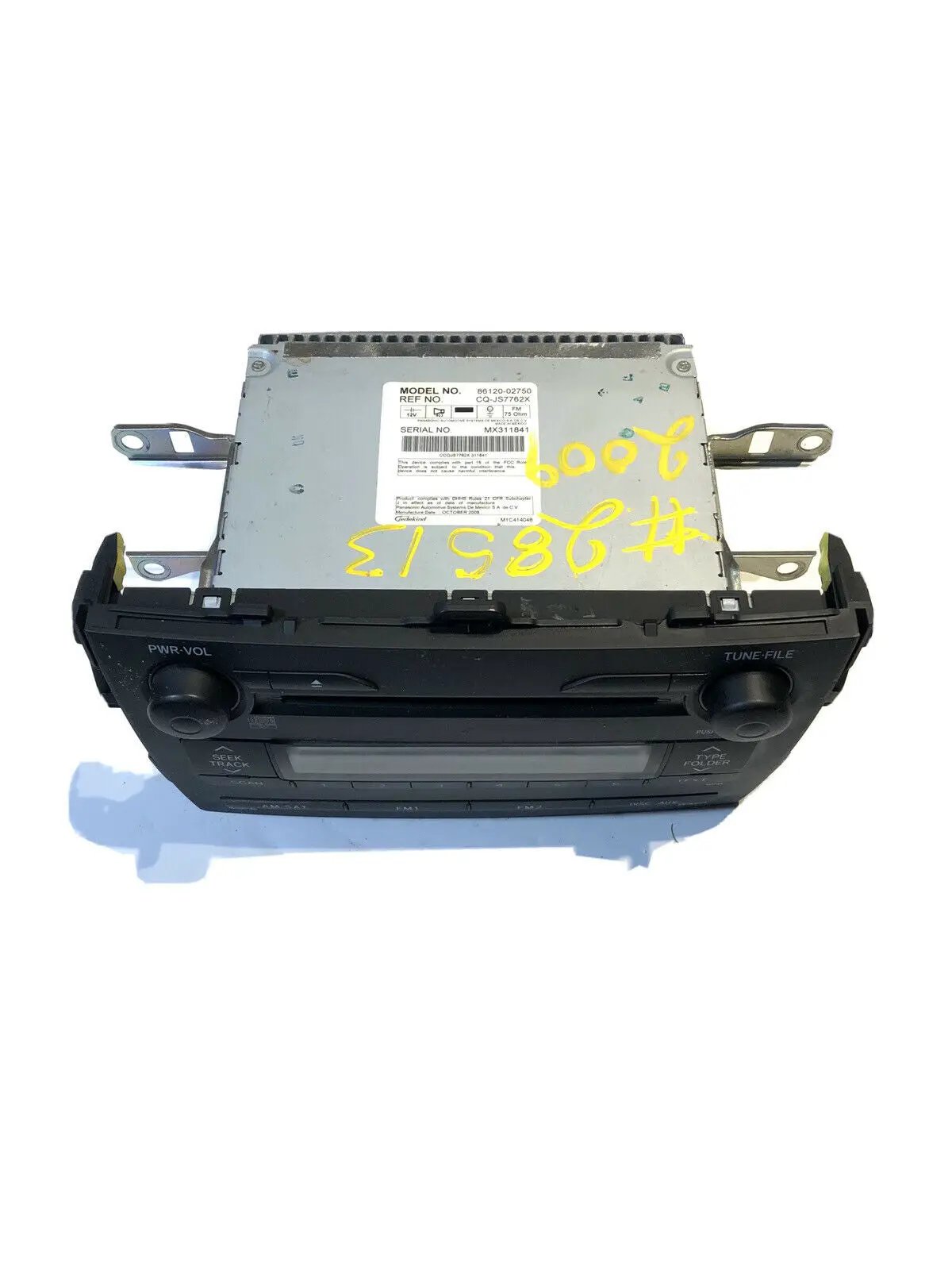2009-2010 Toyota Corolla OEM Factory Radio FM/AM MP3 CD Player P/N: 86120-02750 by Toyota