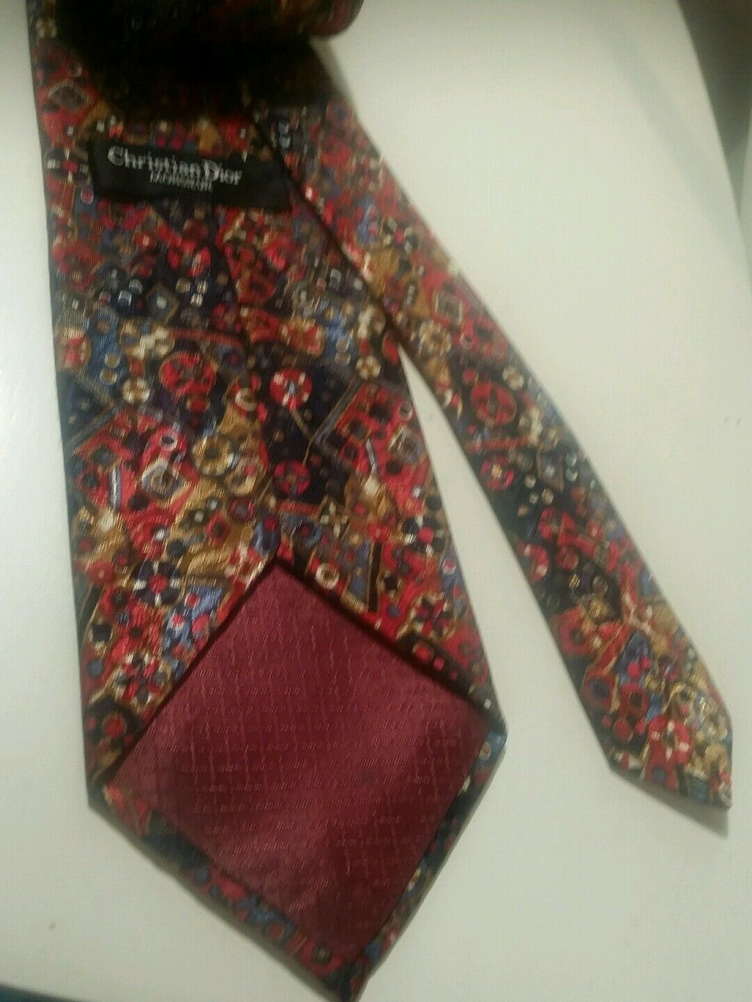 VTG Christian Dior Monsieur tiel Unique decorative abstract Pattern.