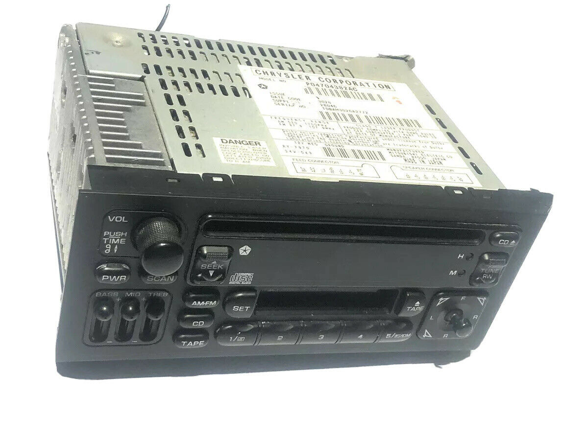 Genuine OEM Dodge Jeep Chrysler AM/FM Radio CD & Cassette Player | P04704383AD.
