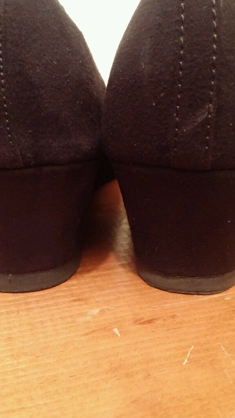 AMERICAN EAGLE WOMENS LADIES SHOES BLACK SIZE US 5 EUR 37.5 LEATHER SUEDE UPPER