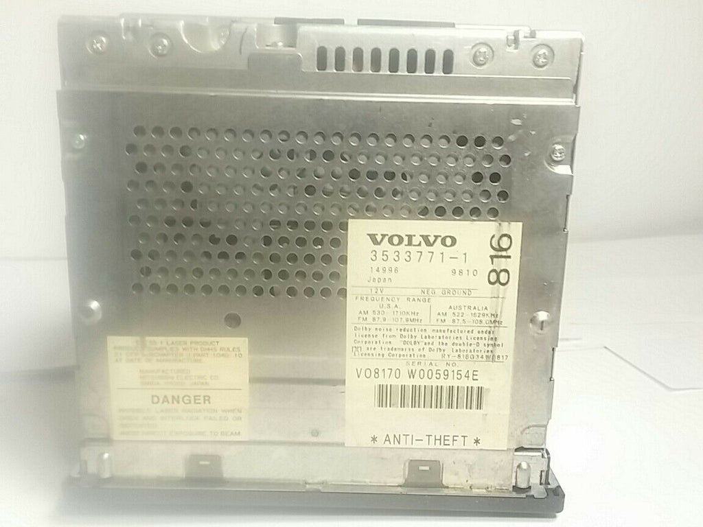 With code, 1~day ship Volvo S40 V70 S70 Radio,Cassette CD,SC-816 w/Security Code