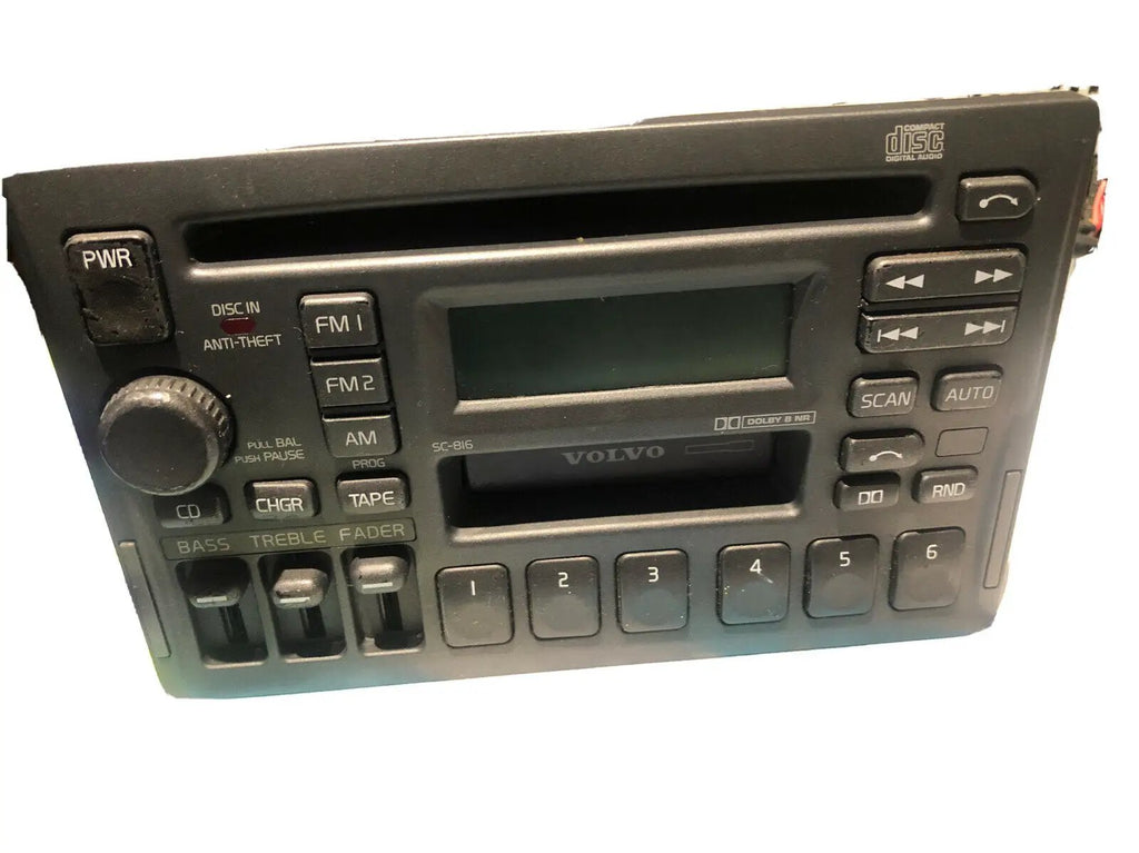 97-04 Volvo 40 70 Factory Radio CD Cassette Player 3533771-1 OEM SC-816 & CODE by Volvo