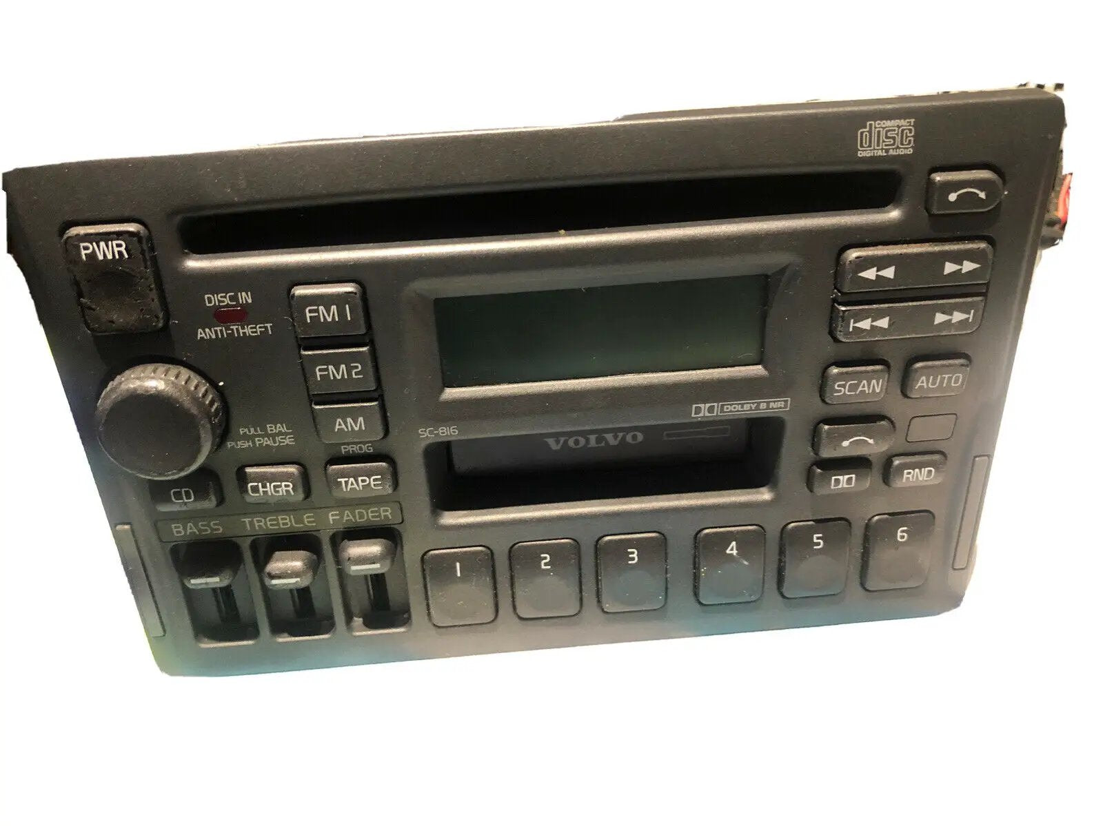 97-04 Volvo 40 70 Factory Radio CD Cassette Player 3533771-1 OEM SC-816 & CODE by Volvo