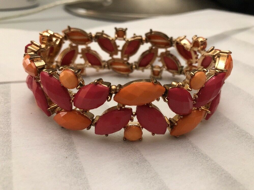 Multi Colored Gem Large Bracelet Costume
