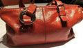Francesco Biasa Orange Leather Satchel Bag by Francesco Biasia