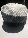 White Gray and Black Rasta Knit Hat