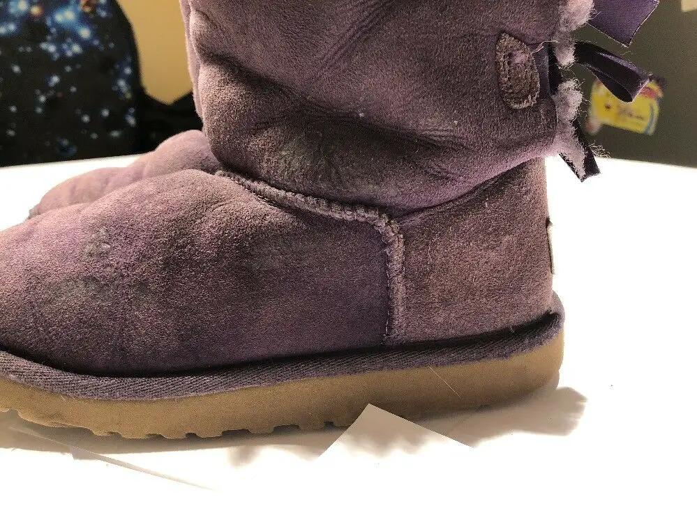 UGG Australia Girls Purple Bailey Bow Boots Size 1 by UGG Australia
