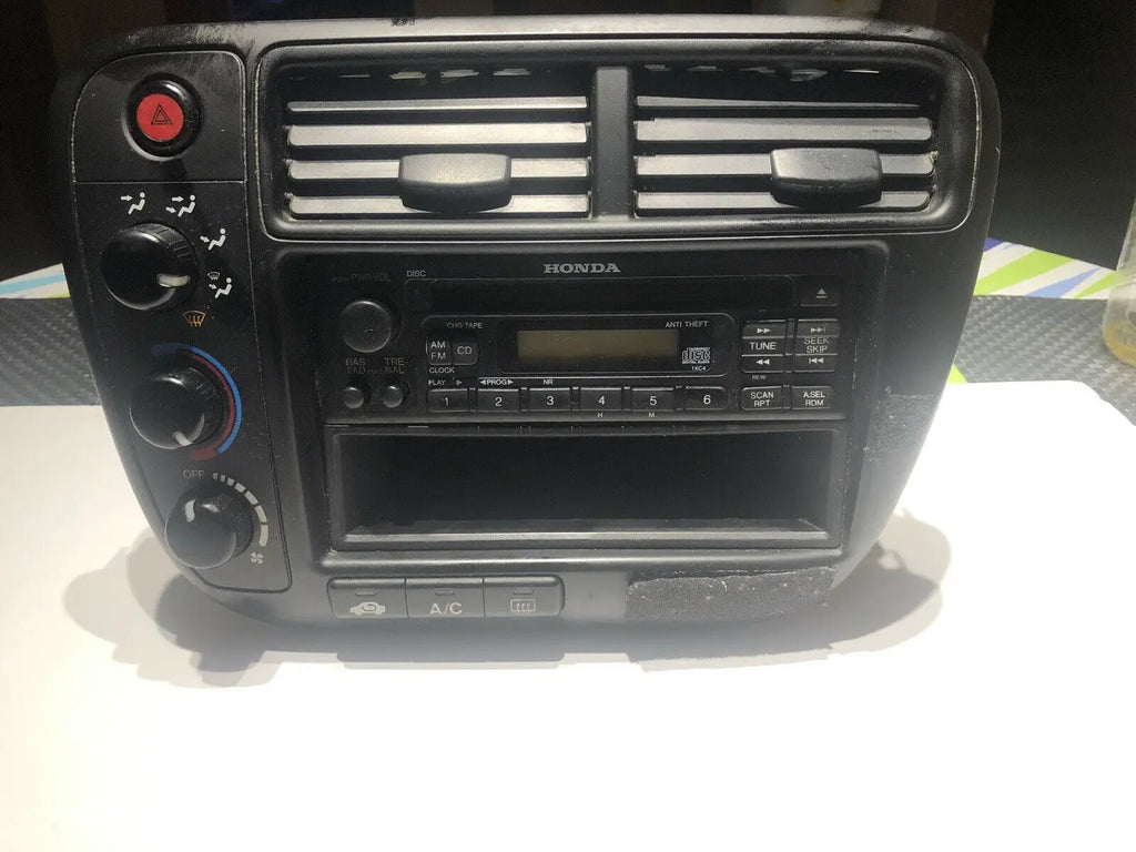 99-00 CIVIC EM1 SI CLIMATE CONTROL *AMBER* RADIO BEZEL AIR VENTS BRACKET OEM EK by Honda
